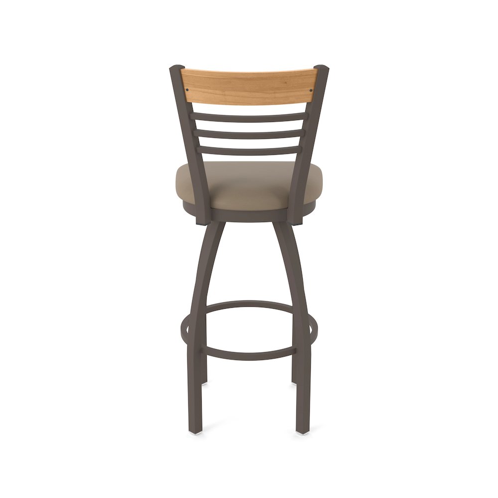 25" Swivel Counter Stool, Bronze Finish, Medium Back, Canter Earth Seat
