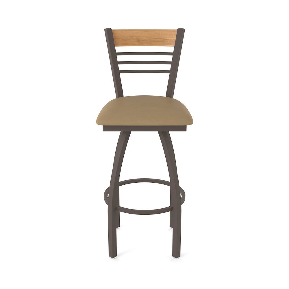 25" Swivel Counter Stool, Bronze Finish, Medium Back, Canter Sand Seat