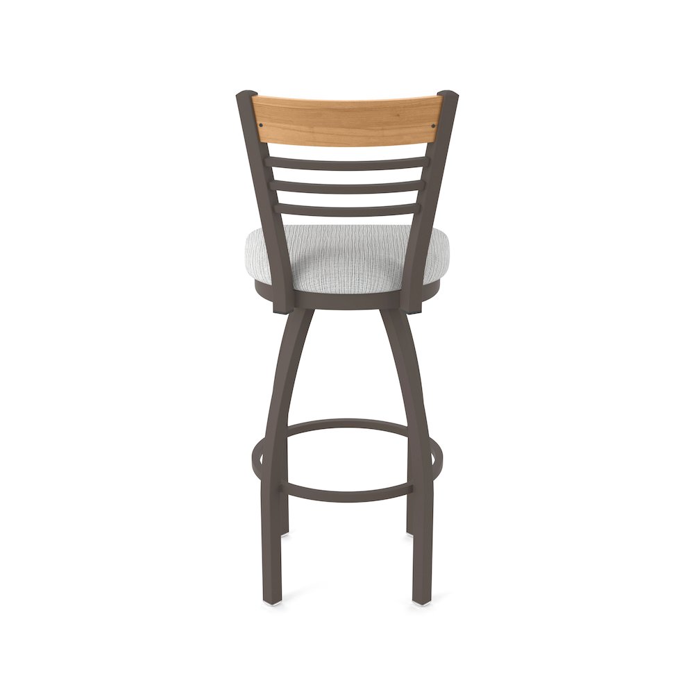 25" Swivel Counter Stool, Bronze Finish, Medium Back, Graph Alpine Seat
