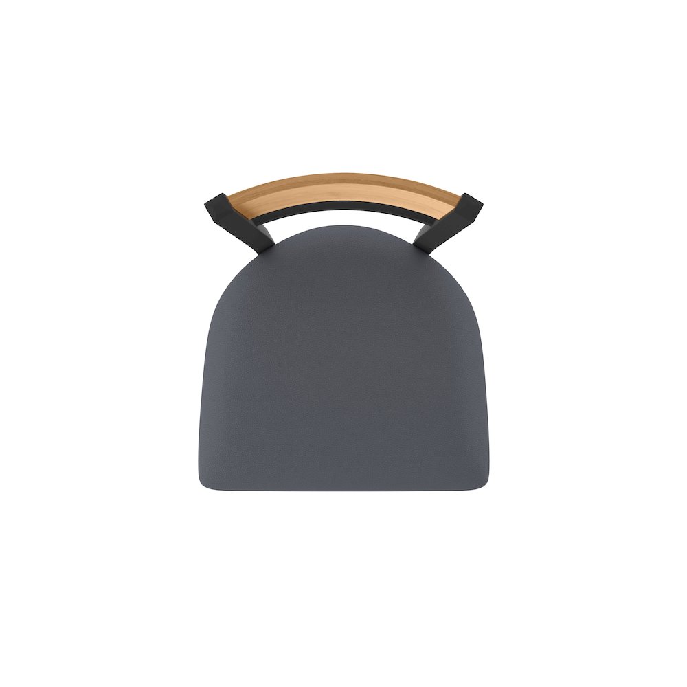 25" Swivel Counter Stool, Black Wrinkle Finish, Medium Back, Canter Storm Seat