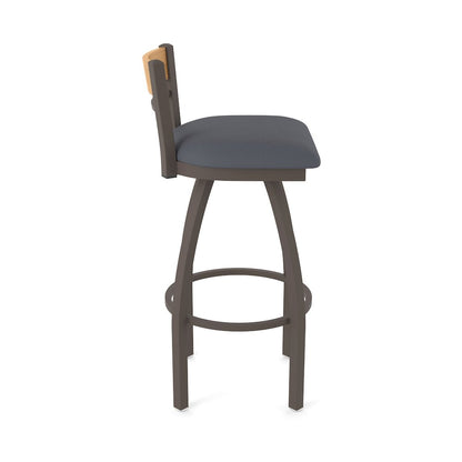 25" Swivel Counter Stool, Bronze Finish, Medium Back, Canter Storm Seat