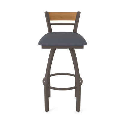 25" Swivel Counter Stool, Bronze Finish, Medium Back, Canter Storm Seat