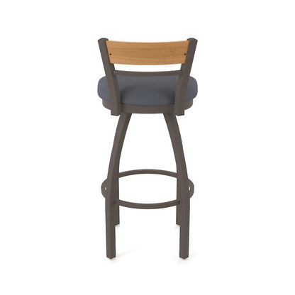 25" Swivel Counter Stool, Bronze Finish, Medium Back, Canter Storm Seat