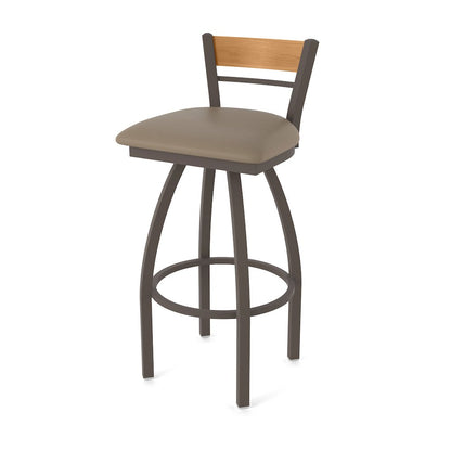 25" Swivel Counter Stool, Bronze Finish, Medium Back, Canter Earth Seat