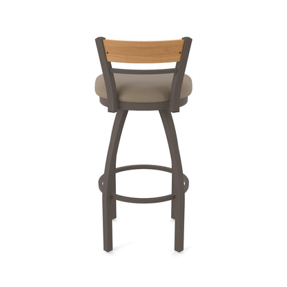 25" Swivel Counter Stool, Bronze Finish, Medium Back, Canter Earth Seat