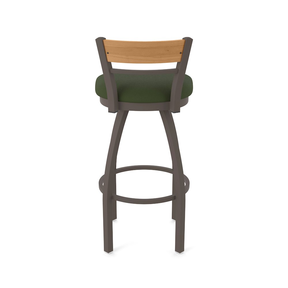25" Swivel Counter Stool, Bronze Finish, Medium Back, Canter Pine Seat
