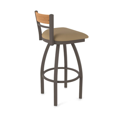 25" Swivel Counter Stool, Bronze Finish, Medium Back, Canter Sand Seat