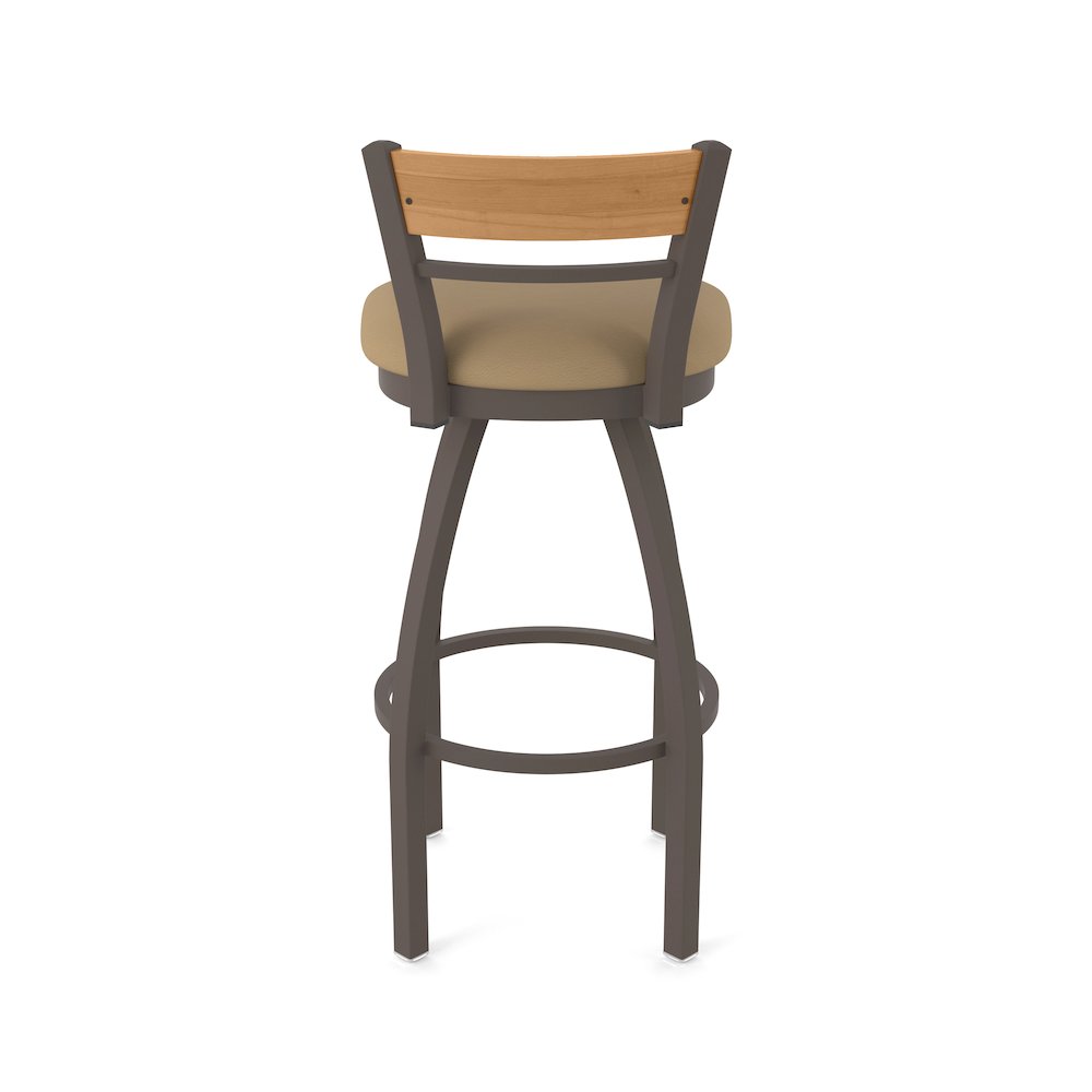 25" Swivel Counter Stool, Bronze Finish, Medium Back, Canter Sand Seat