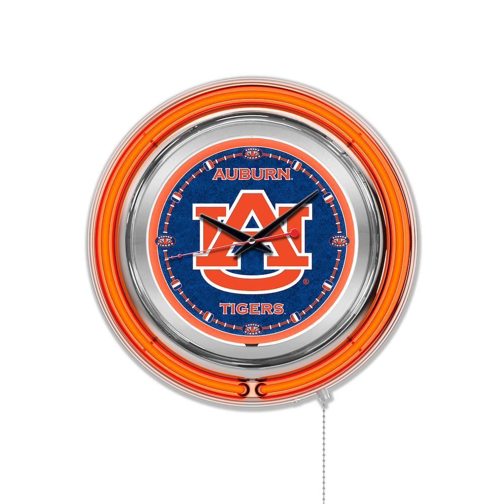 Auburn Neon Clock