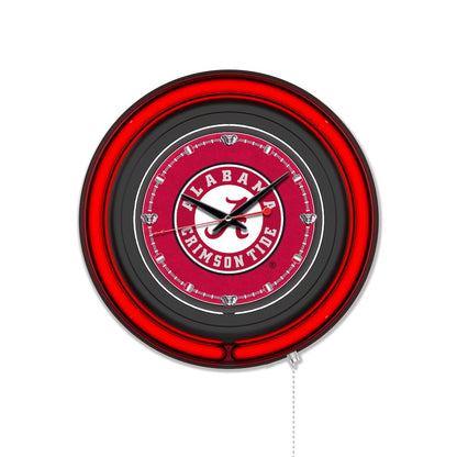 University of Alabama (Script A)  15" Double Neon Wall Clock
