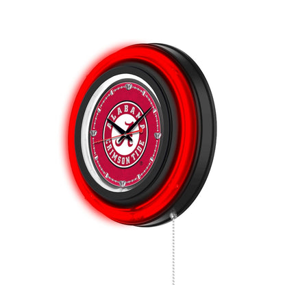 University of Alabama (Script A)  15" Double Neon Wall Clock