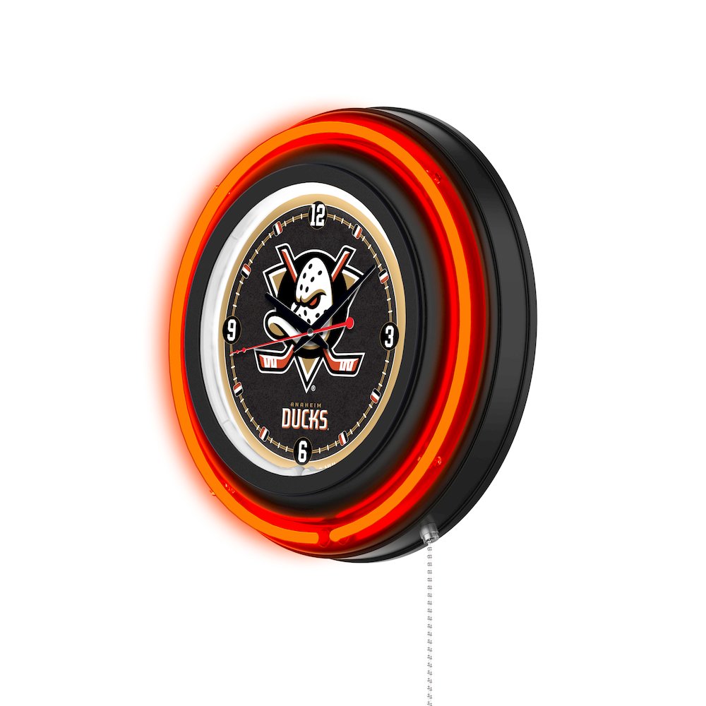 Anaheim Ducks 15" Double Neon Wall Clock