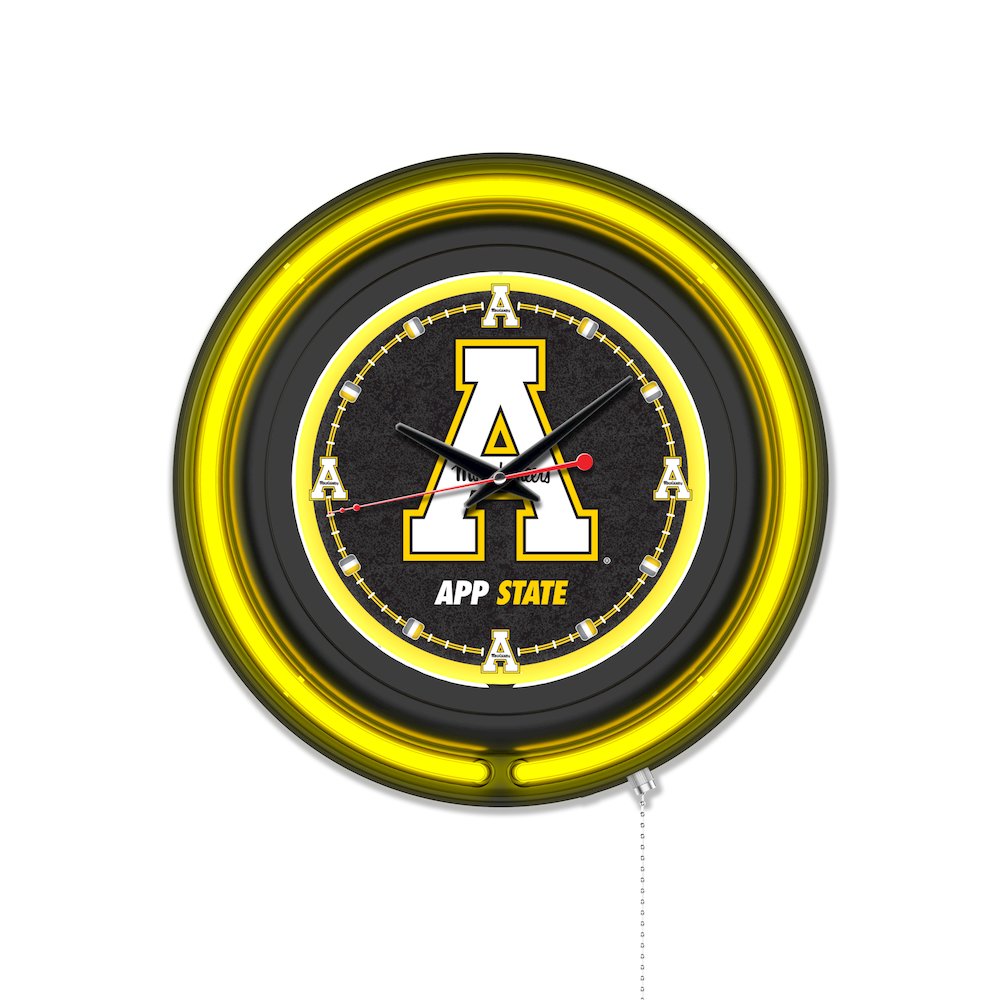 Appalachian State University 15" Double Neon Wall Clock