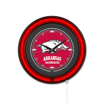 University of Arkansas 15" Double Neon Wall Clock