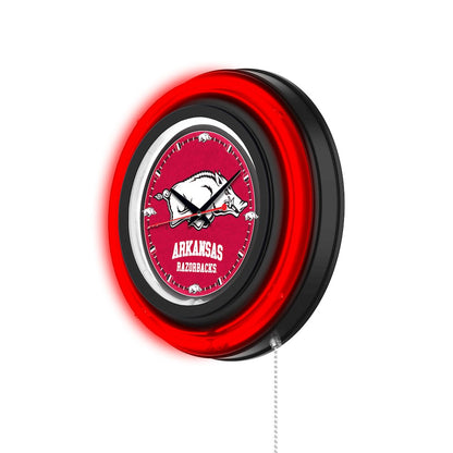 University of Arkansas 15" Double Neon Wall Clock