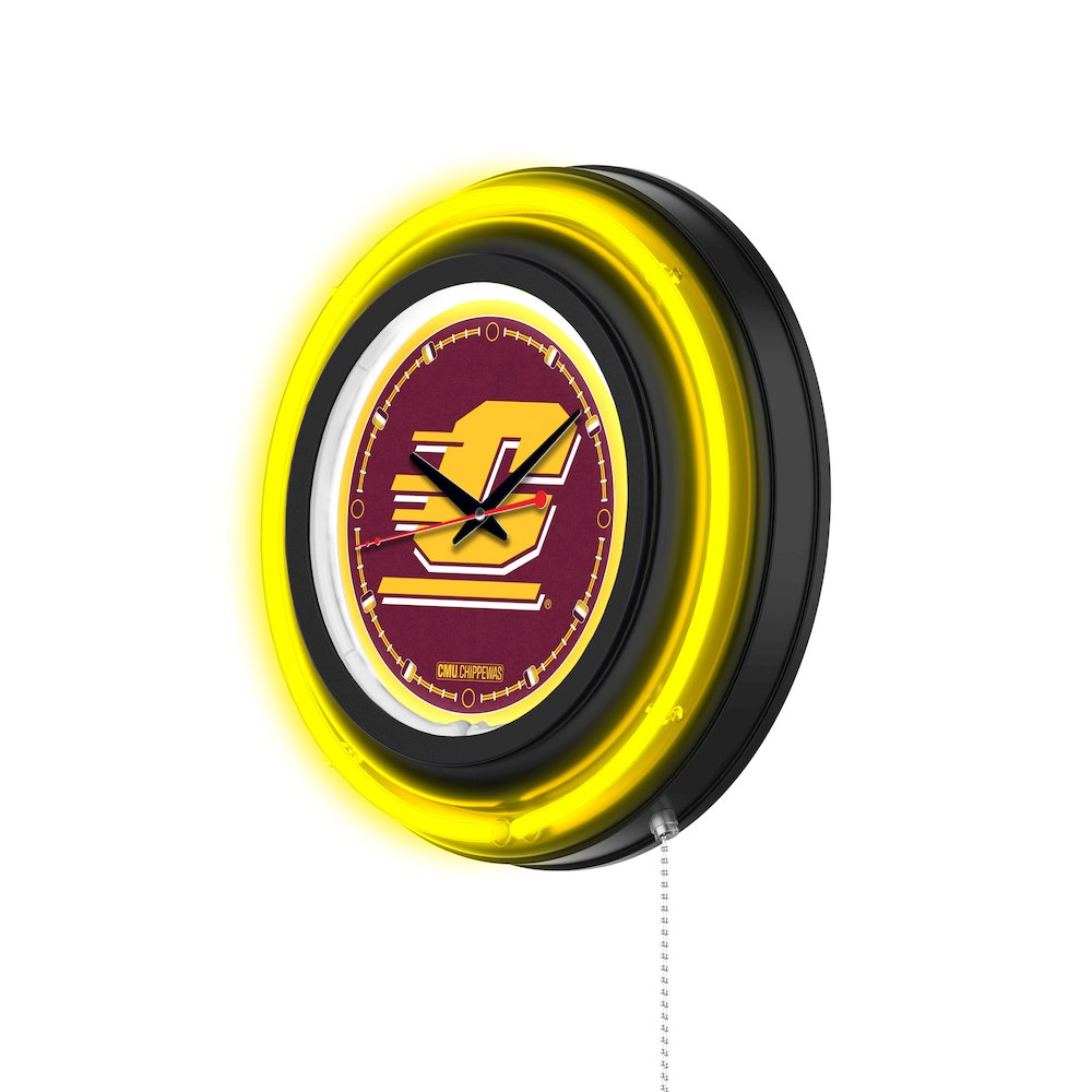Central Michigan University 15" Double Neon Wall Clock