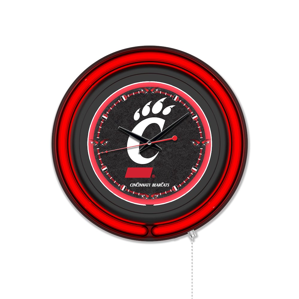 University of Cincinnati 15" Double Neon Wall Clock