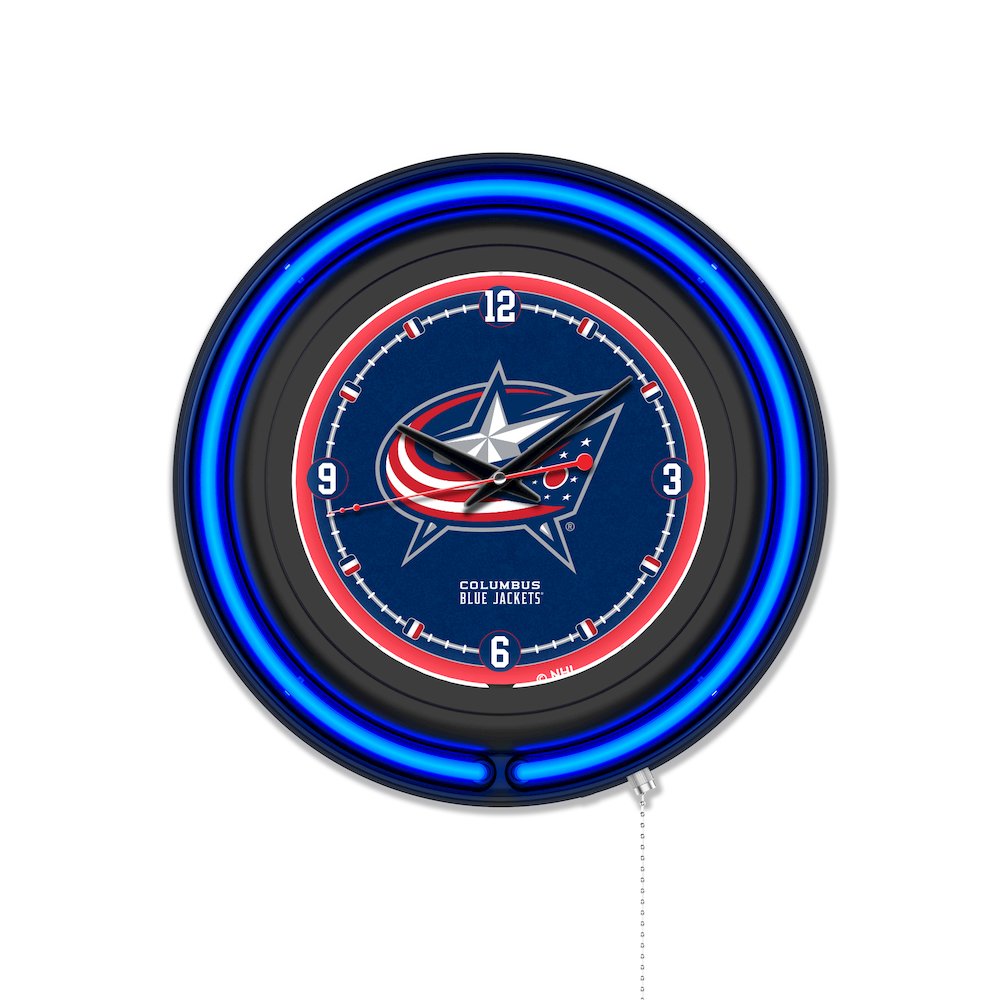 Columbus Blue Jackets 15" Double Neon Wall Clock