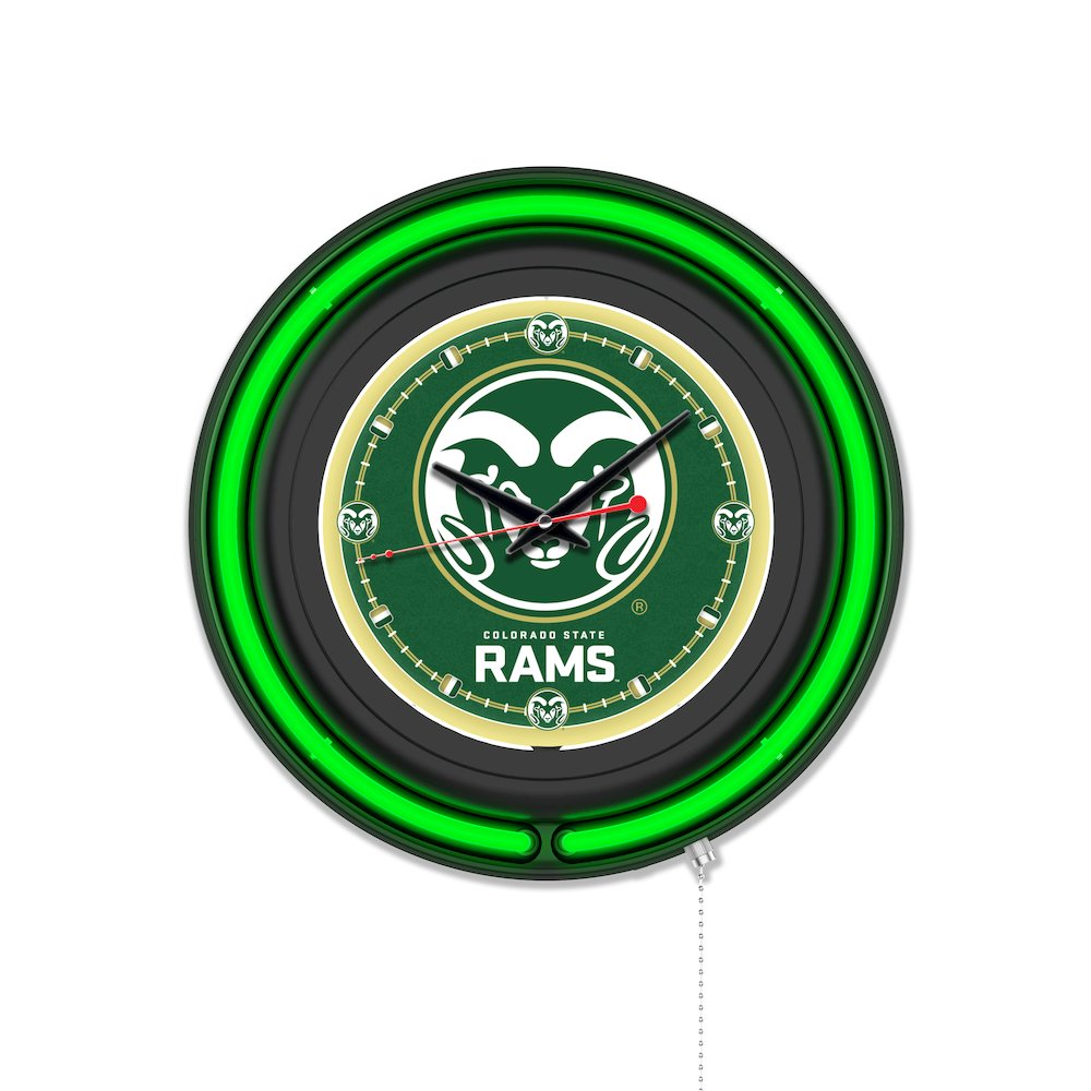 Colorado State University 15" Double Neon Wall Clock