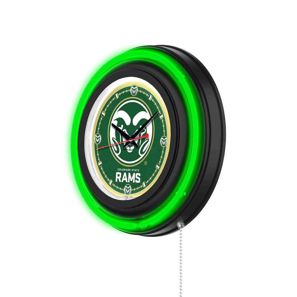 Colorado State University 15" Double Neon Wall Clock