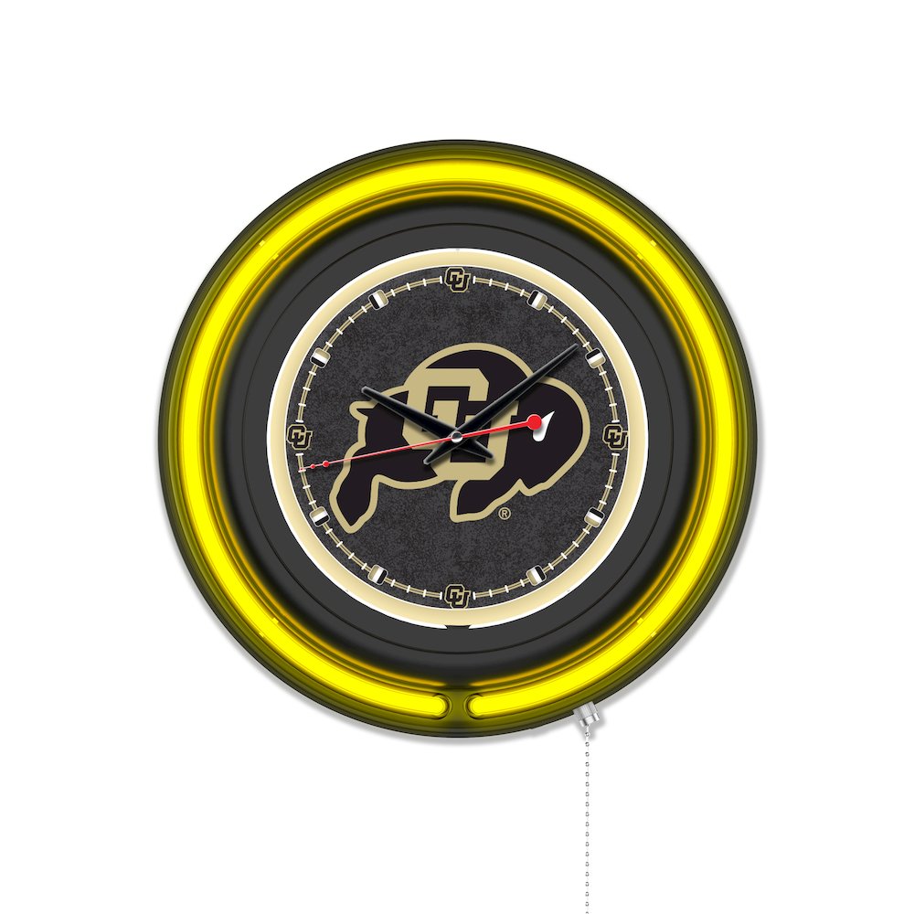University of Colorado 15" Double Neon Wall Clock