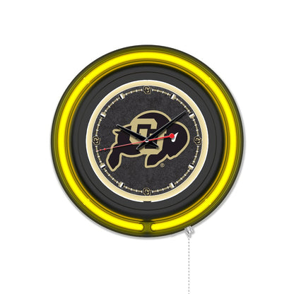 University of Colorado 15" Double Neon Wall Clock