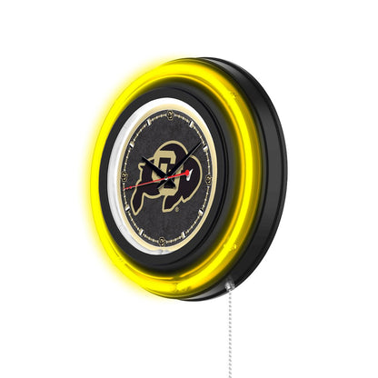 University of Colorado 15" Double Neon Wall Clock