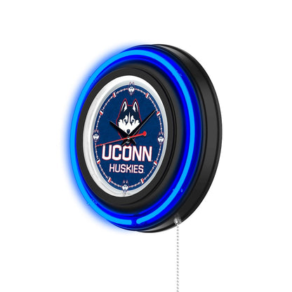 University of Connecticut 15" Double Neon Wall Clock