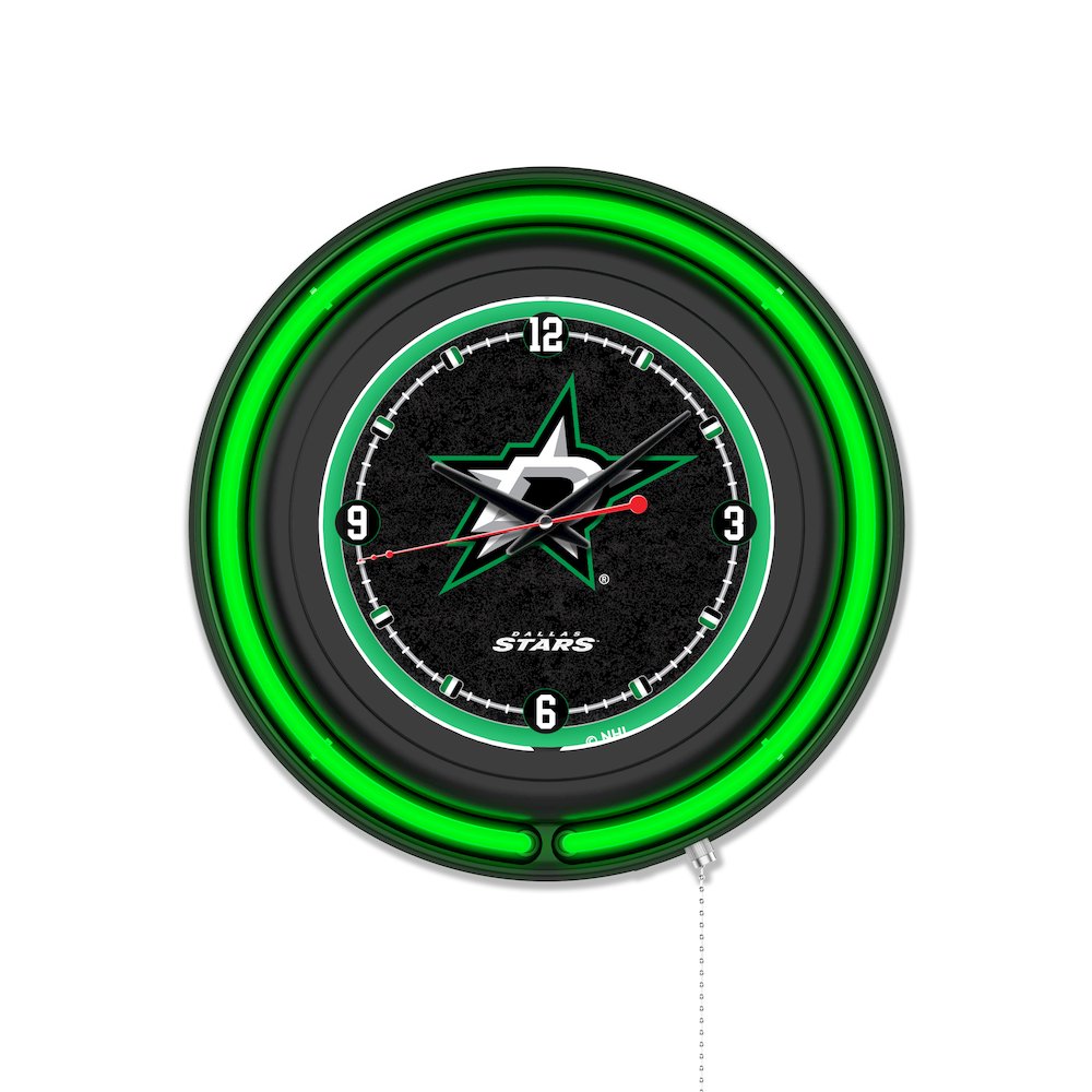 Dallas Stars 15" Double Neon Wall Clock