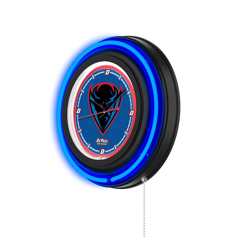 DePaul University 15" Double Neon Wall Clock