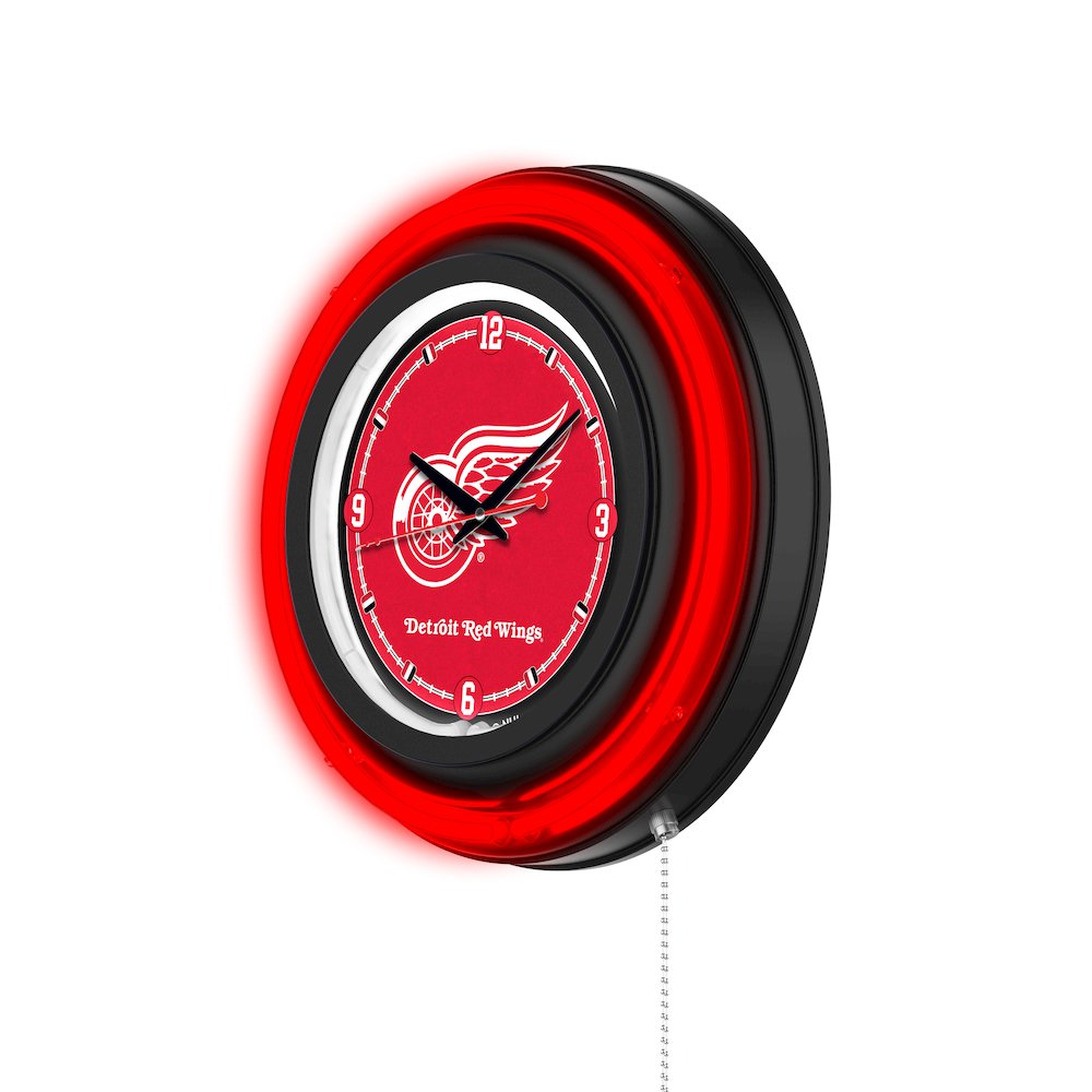 Detroit Red Wings 15" Double Neon Wall Clock