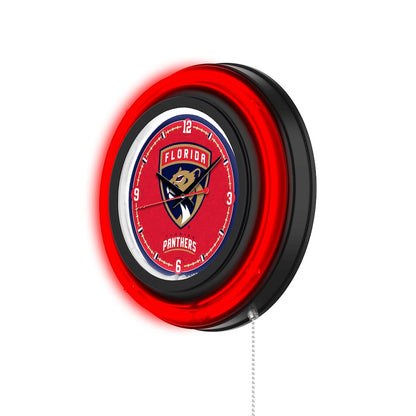 Florida Panthers 15" Double Neon Wall Clock