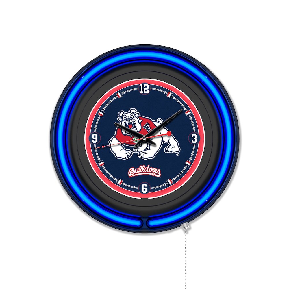 Fresno State University 15" Double Neon Wall Clock