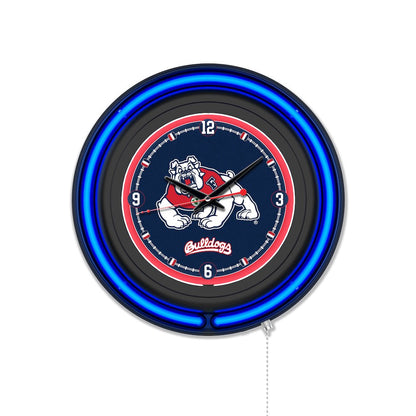 Fresno State University 15" Double Neon Wall Clock