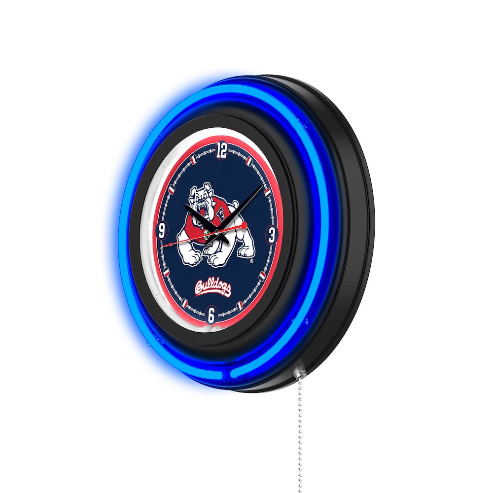 Fresno State University 15" Double Neon Wall Clock