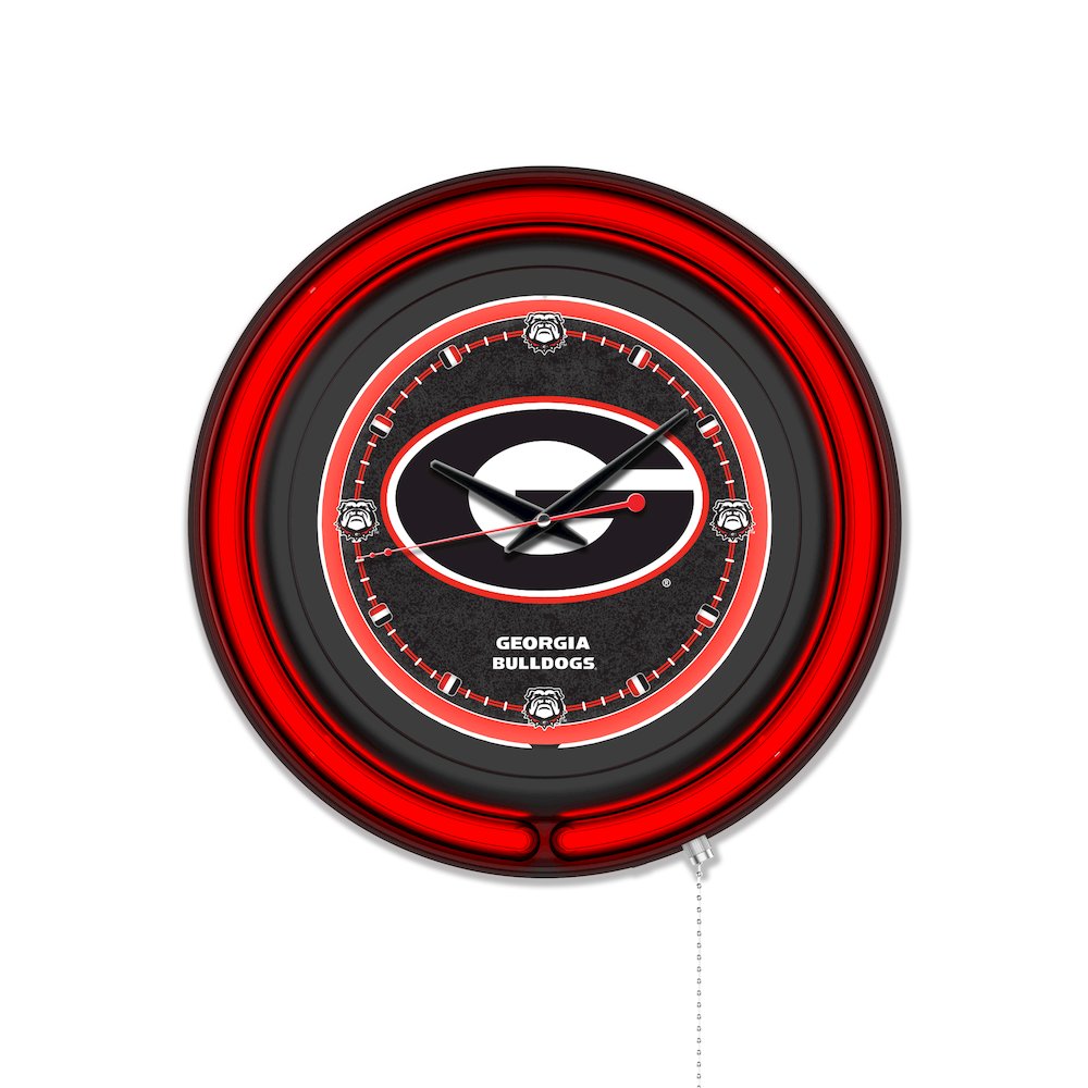 University of Georgia (G)  15" Double Neon Wall Clock