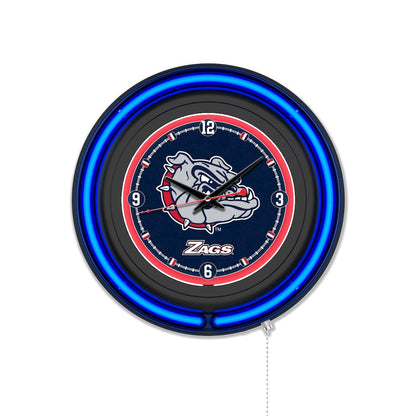 Gonzaga 15" Double Neon Wall Clock