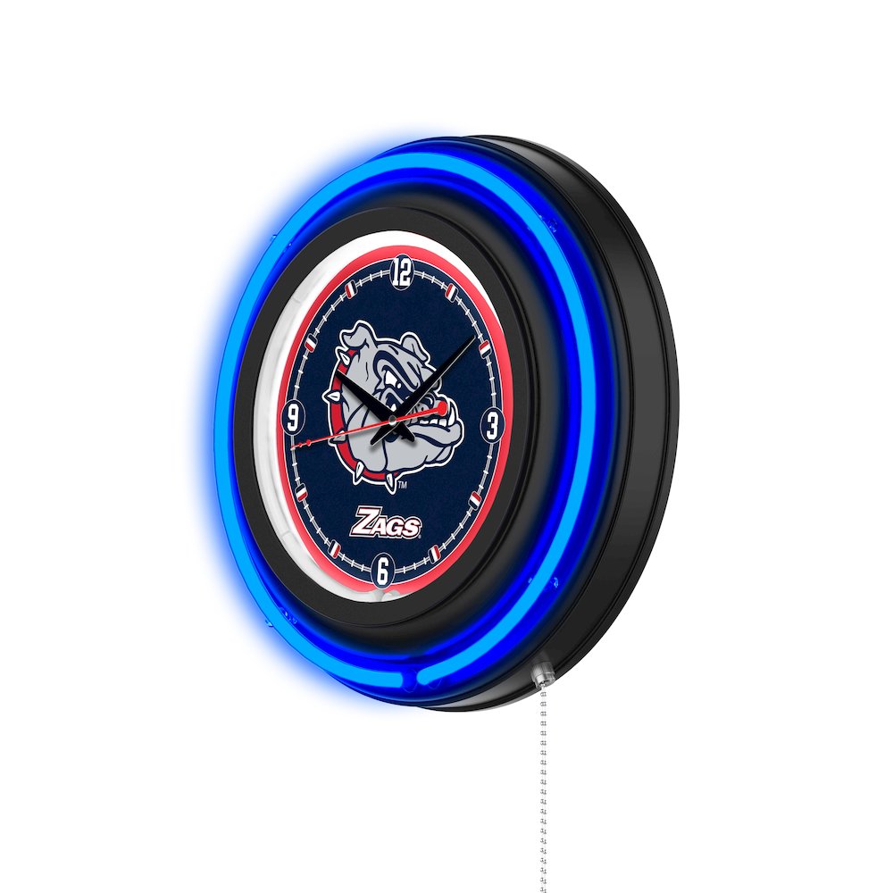 Gonzaga 15" Double Neon Wall Clock