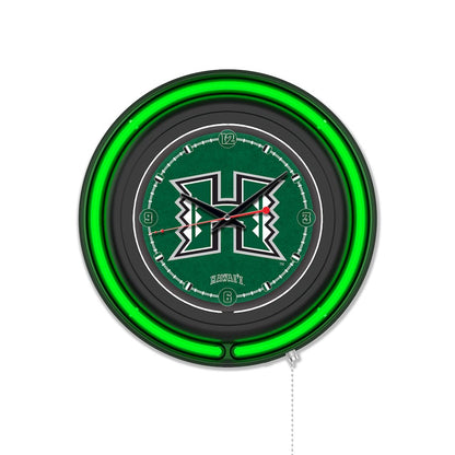 University of Hawaii 15" Double Neon Wall Clock