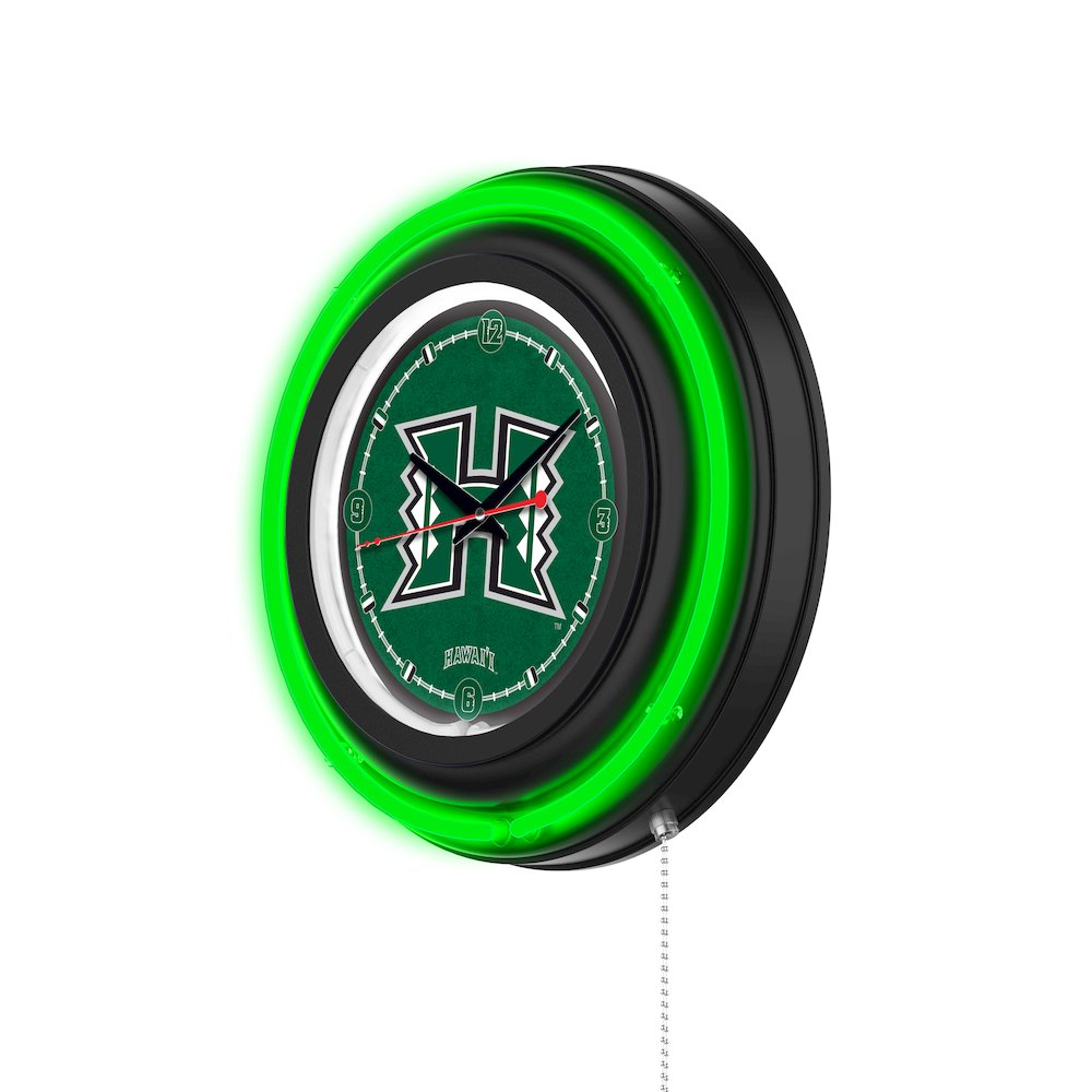 University of Hawaii 15" Double Neon Wall Clock