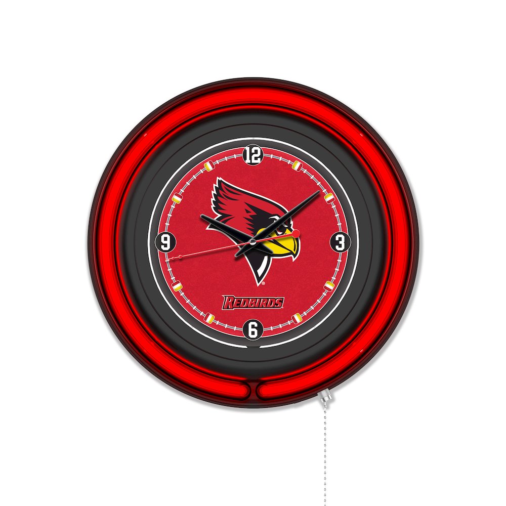 Illinois State University 15" Double Neon Wall Clock