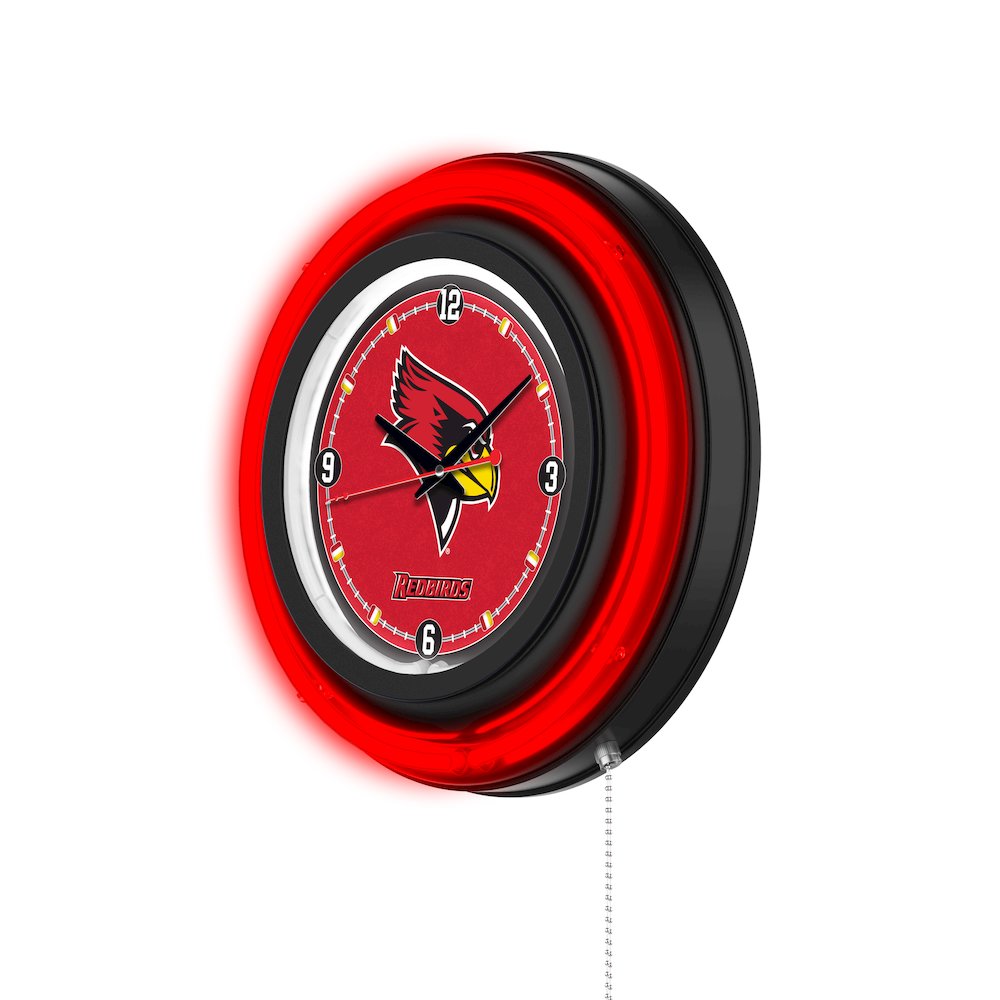 Illinois State University 15" Double Neon Wall Clock
