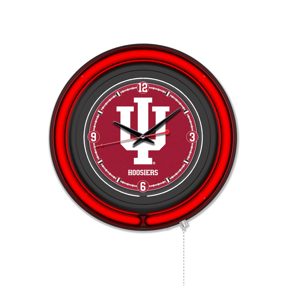 Indiana University 15" Double Neon Wall Clock