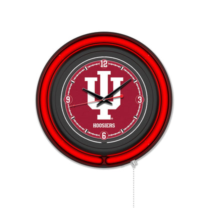Indiana University 15" Double Neon Wall Clock