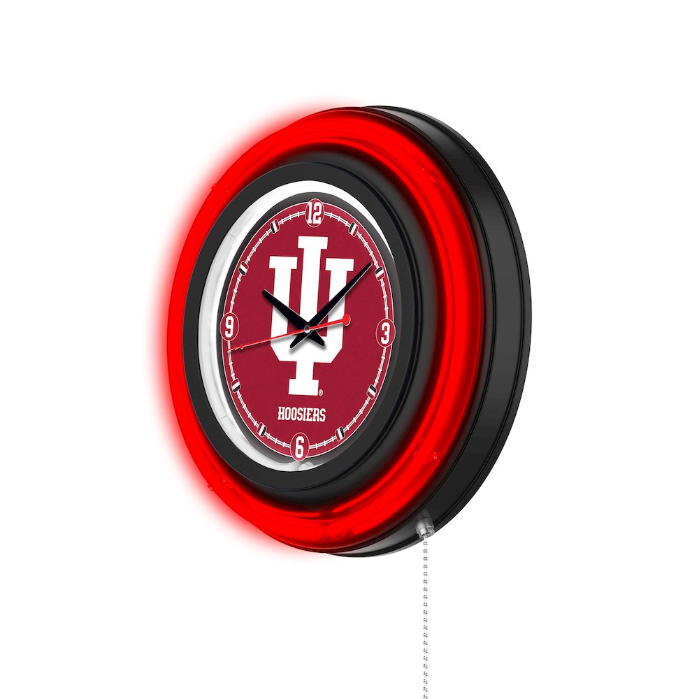 Indiana University 15" Double Neon Wall Clock