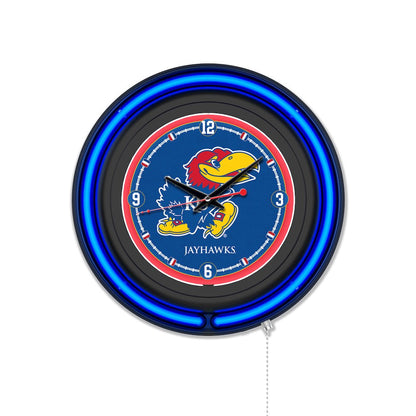 University of Kansas 15" Double Neon Wall Clock