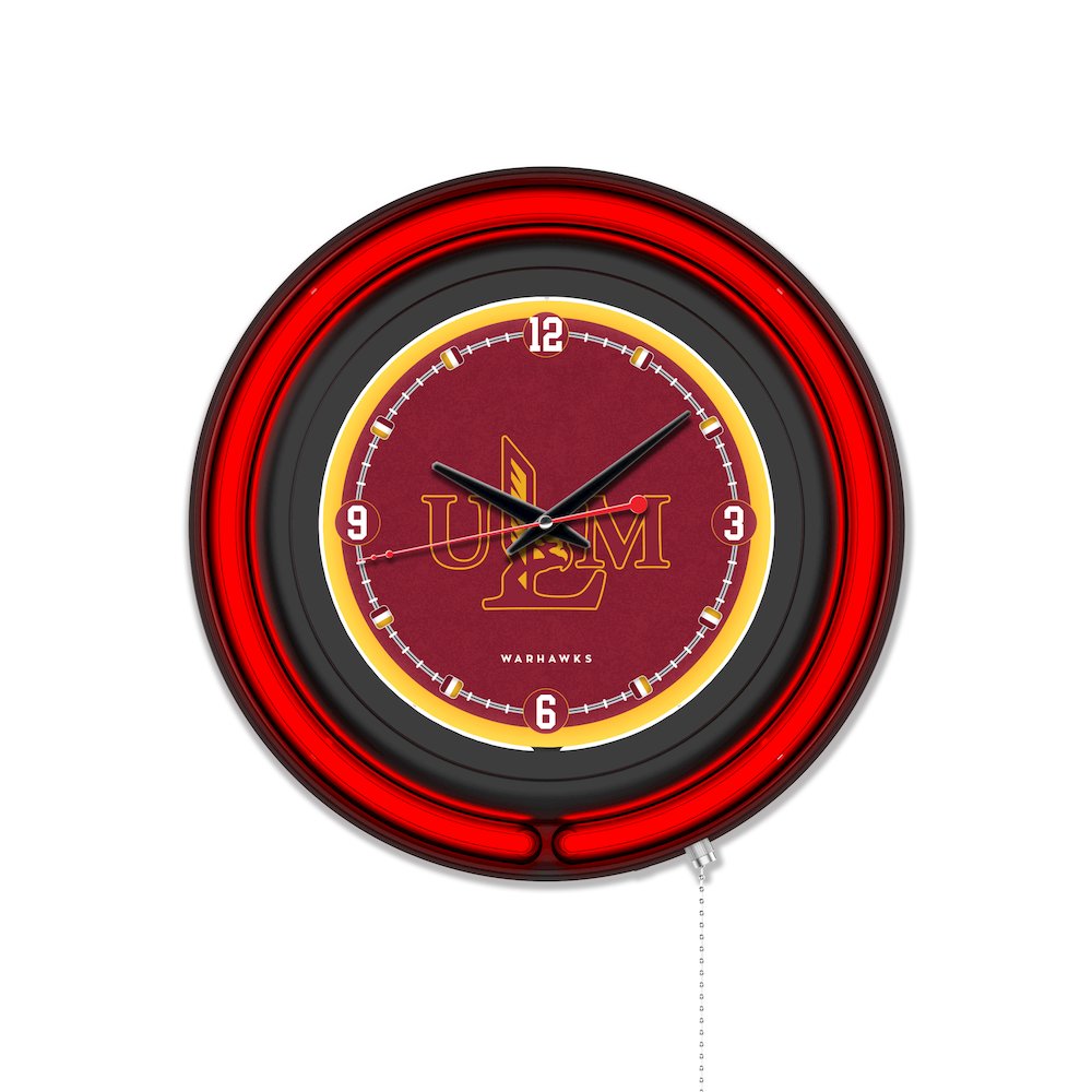University of Louisiana at Monroe 15" Double Neon Wall Clock
