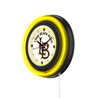 Long Beach State University 15" Double Neon Wall Clock