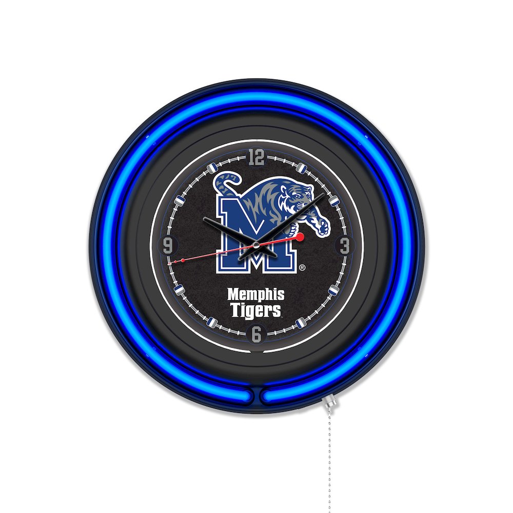 University of Memphis 15" Double Neon Wall Clock