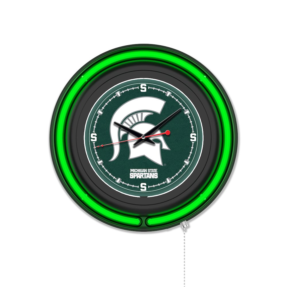 Michigan State University 15" Double Neon Wall Clock
